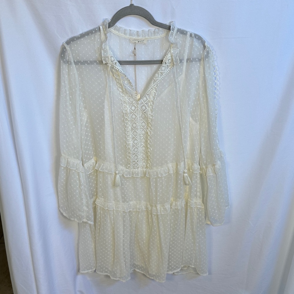 *NWT* Lovestitch Cream Lace Detail Dress
